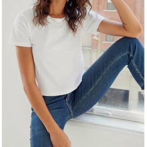 NWT AMO Baby Tee in white